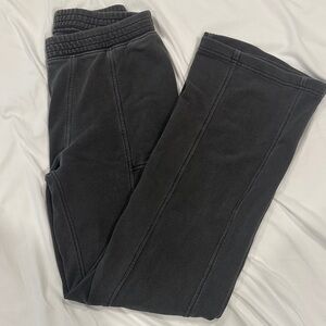 aerie Wide Leg Sweatpants in Black